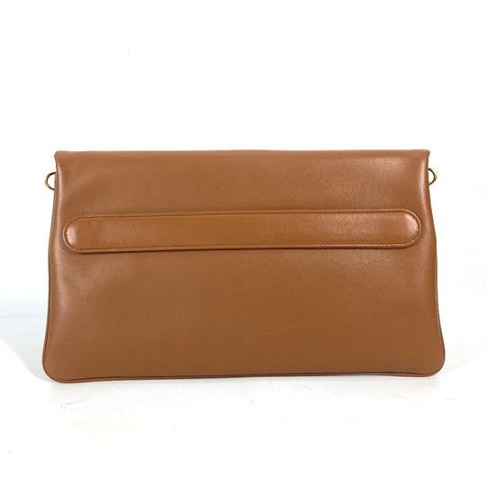 Dior Handbag M8641UBBU leather Brown Clutch bag CD DIORDOUBLE MEDIUM BAG