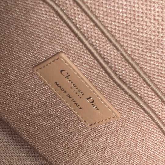 Christian Dior Handbag canvas pink logo mesh vanity bag Women Used Authentic
