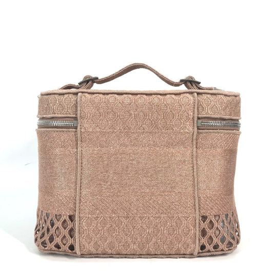 Christian Dior Handbag canvas pink logo mesh vanity bag Women Used Authentic