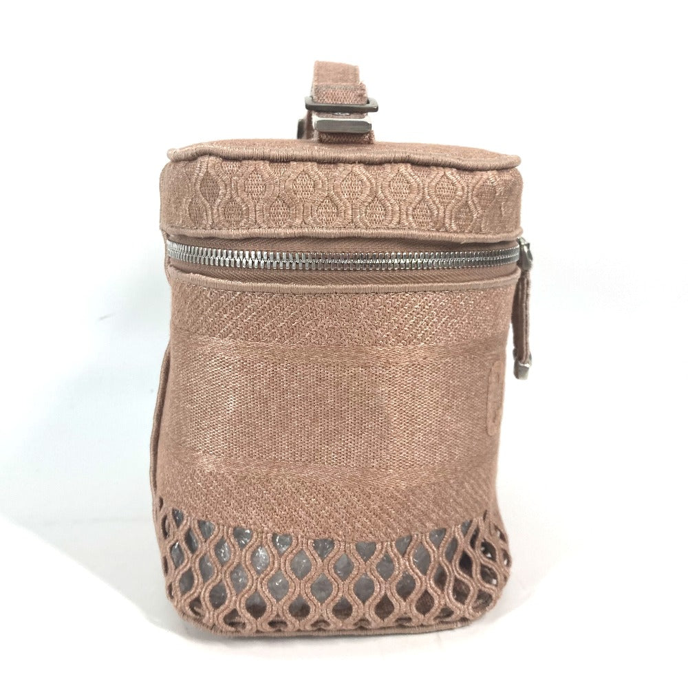 Christian Dior Handbag canvas pink logo mesh vanity bag Women Used Authentic