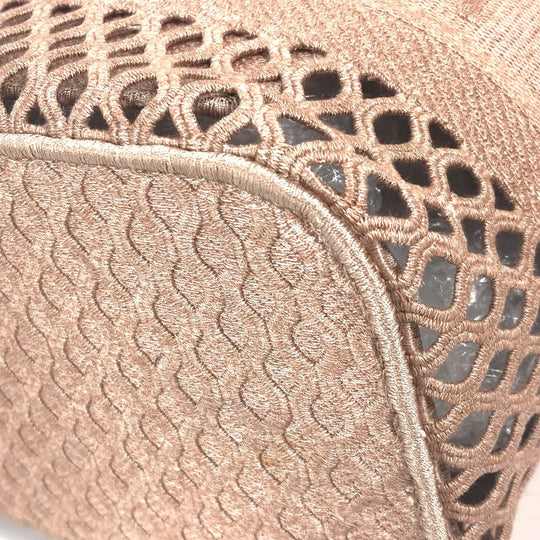 Christian Dior Handbag canvas pink logo mesh vanity bag Women Used Authentic