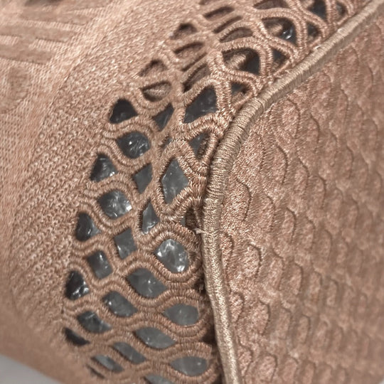 Christian Dior Handbag canvas pink logo mesh vanity bag Women Used Authentic