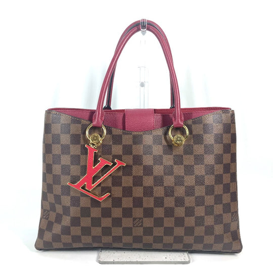 LOUIS VUITTON Handbag N40052 Damier canvas Red type Riverside Damier LV Charm Reduvan Women Used Authentic