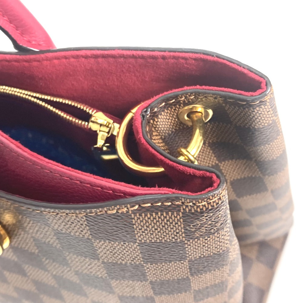 LOUIS VUITTON Handbag N40052 Damier canvas Red type Riverside Damier LV Charm Reduvan Women Used Authentic