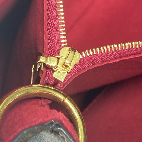 LOUIS VUITTON Handbag N40052 Damier canvas Red type Riverside Damier LV Charm Reduvan Women Used Authentic