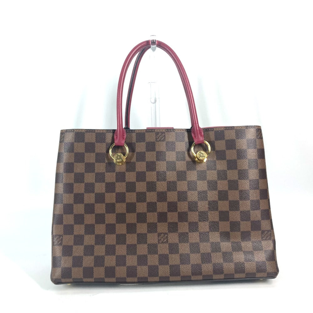 LOUIS VUITTON Handbag N40052 Damier canvas Red type Riverside Damier LV Charm Reduvan Women Used Authentic