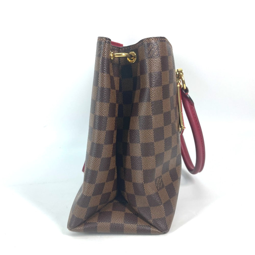 LOUIS VUITTON Handbag N40052 Damier canvas Red type Riverside Damier LV Charm Reduvan Women Used Authentic