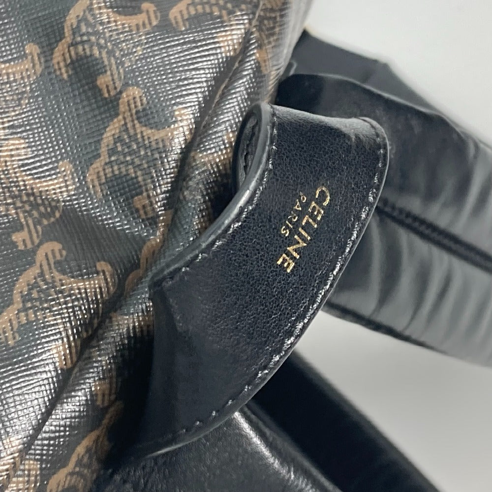 CELINE Backpack leather Brown Bag Triomphe Women Used Authentic