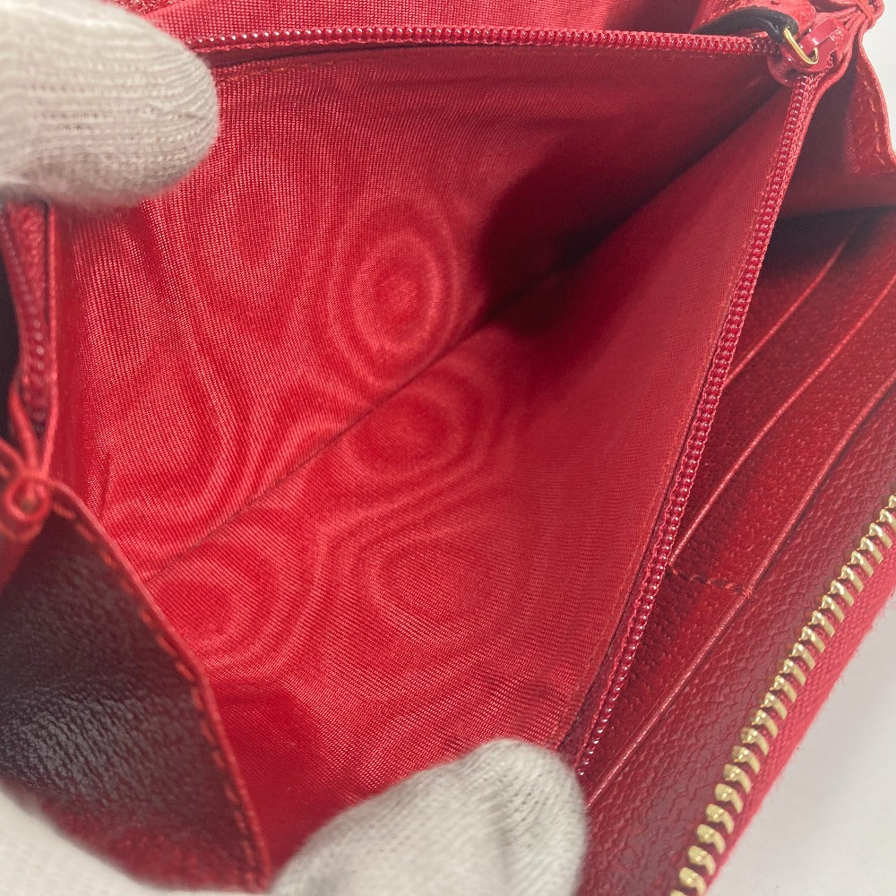 GUCCI Long Wallet Purse 524790 Canvas / leather Red Long wallet logo stripe Women Used Authentic