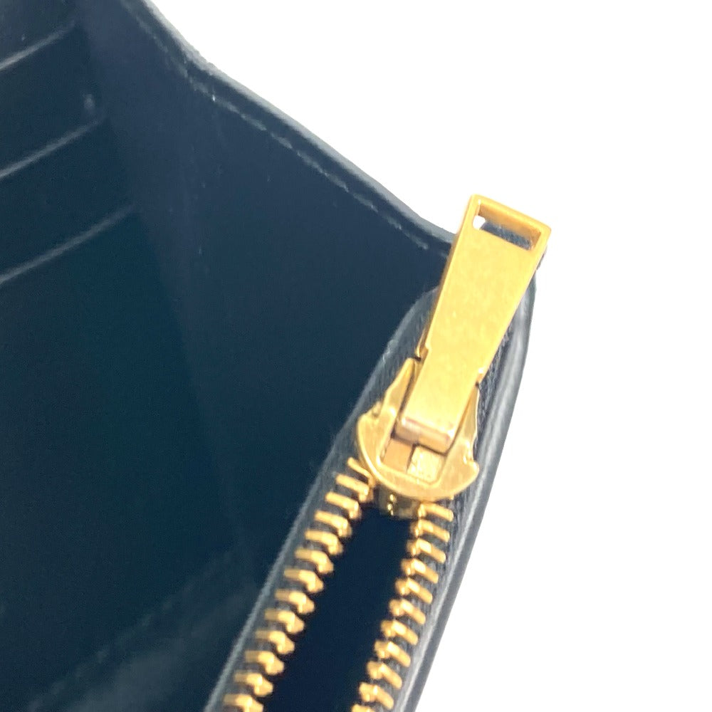 BOTTEGAVENETA Long Wallet Purse 651387 leather black Long wallet MAXI INTRECCIATO Women Used Authentic