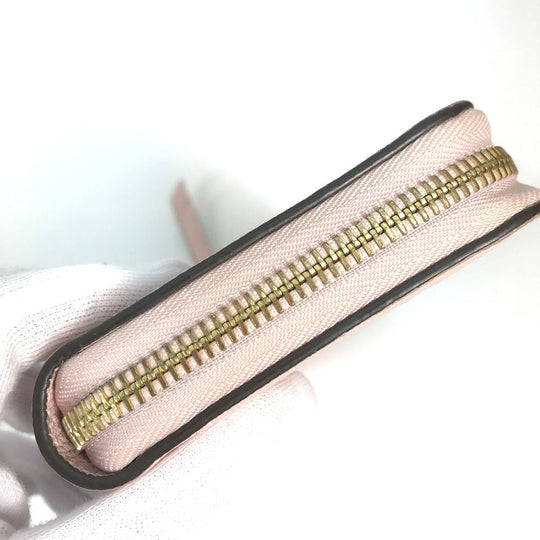 LOUIS VUITTON Long Wallet Purse M80403 Monogram Ann Platt Leather pink Monogram Empreinte by the Pool Zippy wallet mens Used Authentic