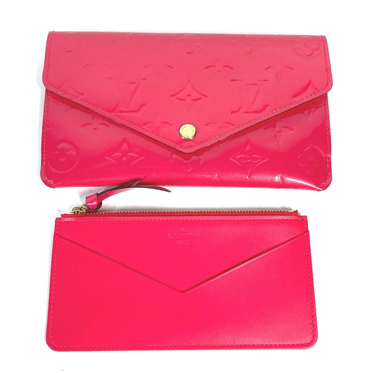 LOUIS VUITTON Long Wallet Purse M61689 Monogram Vernis pink Monogram Vernis Portefeuille Jeanne Women Used Authentic