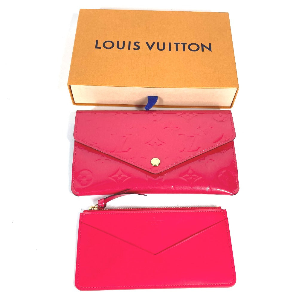 LOUIS VUITTON Long Wallet Purse M61689 Monogram Vernis pink Monogram Vernis Portefeuille Jeanne Women Used Authentic