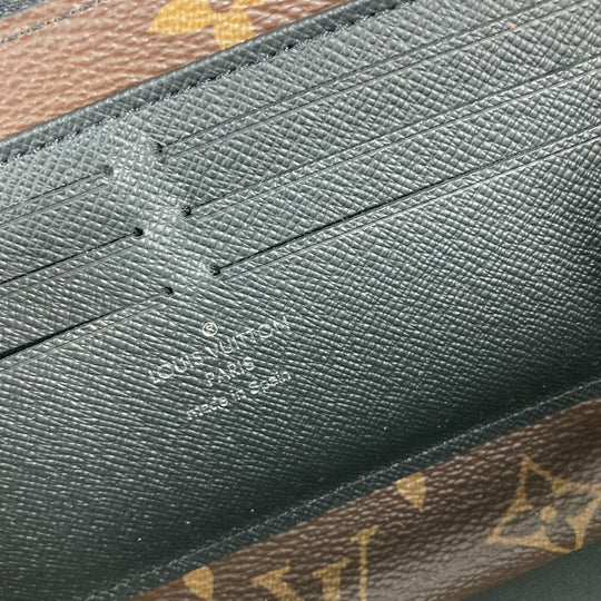 LOUIS VUITTON Long Wallet Purse M69407 Monogram macacer canvas Brown Monogram macacer Zippy Dragonne mens Used Authentic