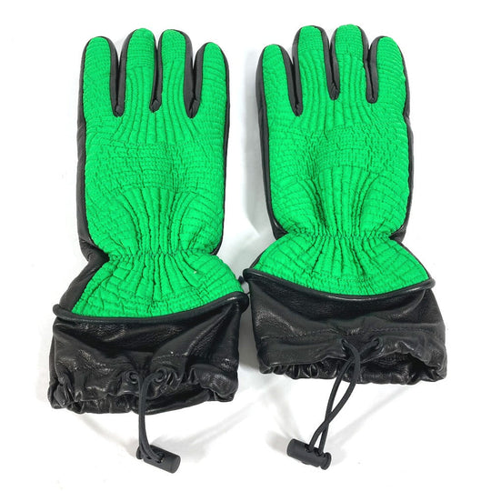 BOTTEGAVENETA gloves 709335 Leather / nylon green By color mens 8 Used Authentic