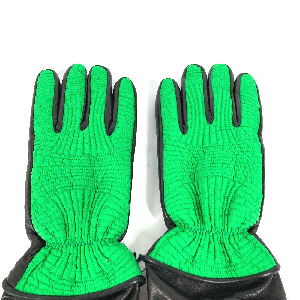 BOTTEGAVENETA gloves 709335 Leather / nylon green By color mens 8 Used Authentic