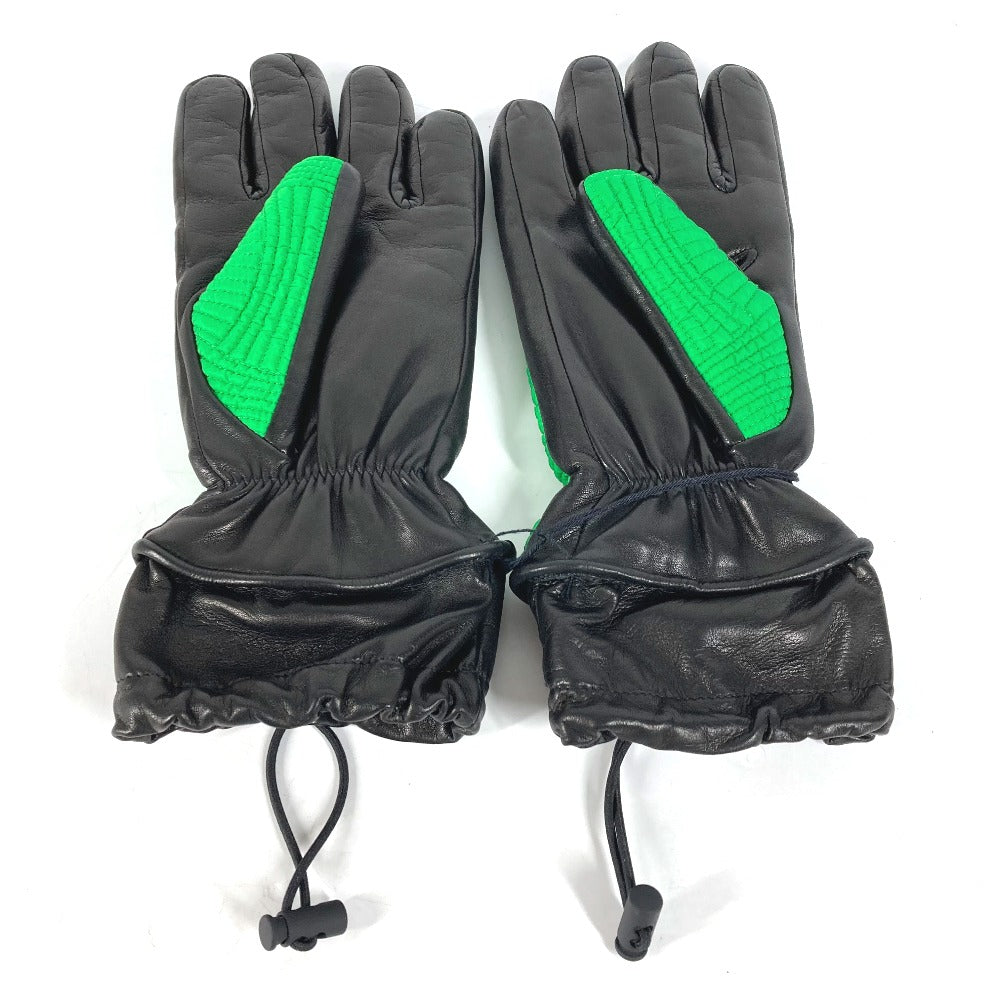 BOTTEGAVENETA gloves 709335 Leather / nylon green By color mens 8 Used Authentic