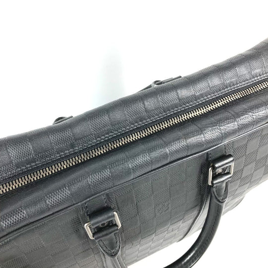LOUIS VUITTON Handbag N41146 Damier Anfini Leather black Damier Anfini Porto Document Voyage
