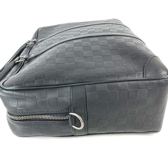 LOUIS VUITTON Handbag N41146 Damier Anfini Leather black Damier Anfini Porto Document Voyage