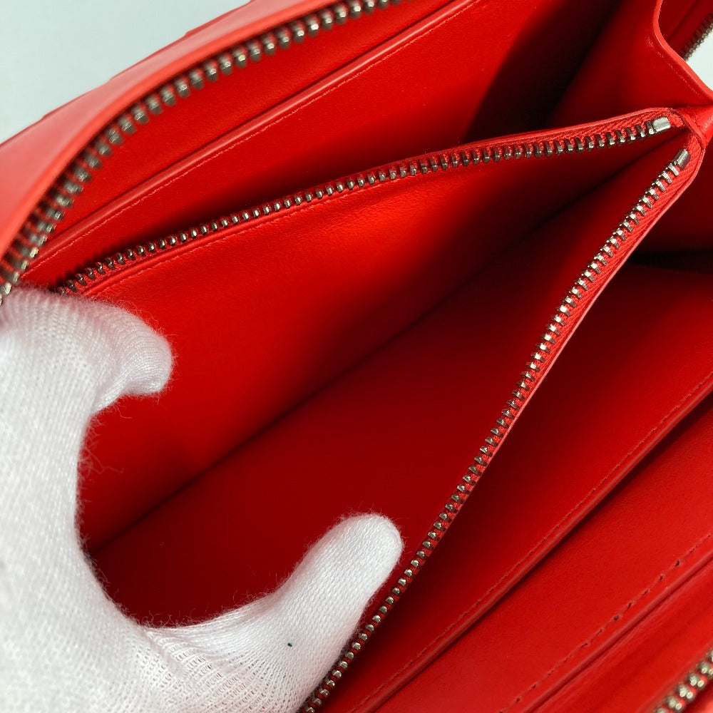 BOTTEGAVENETA Clutch bag 650524 leather Red Bag INTRECCIATO mens Used Authentic
