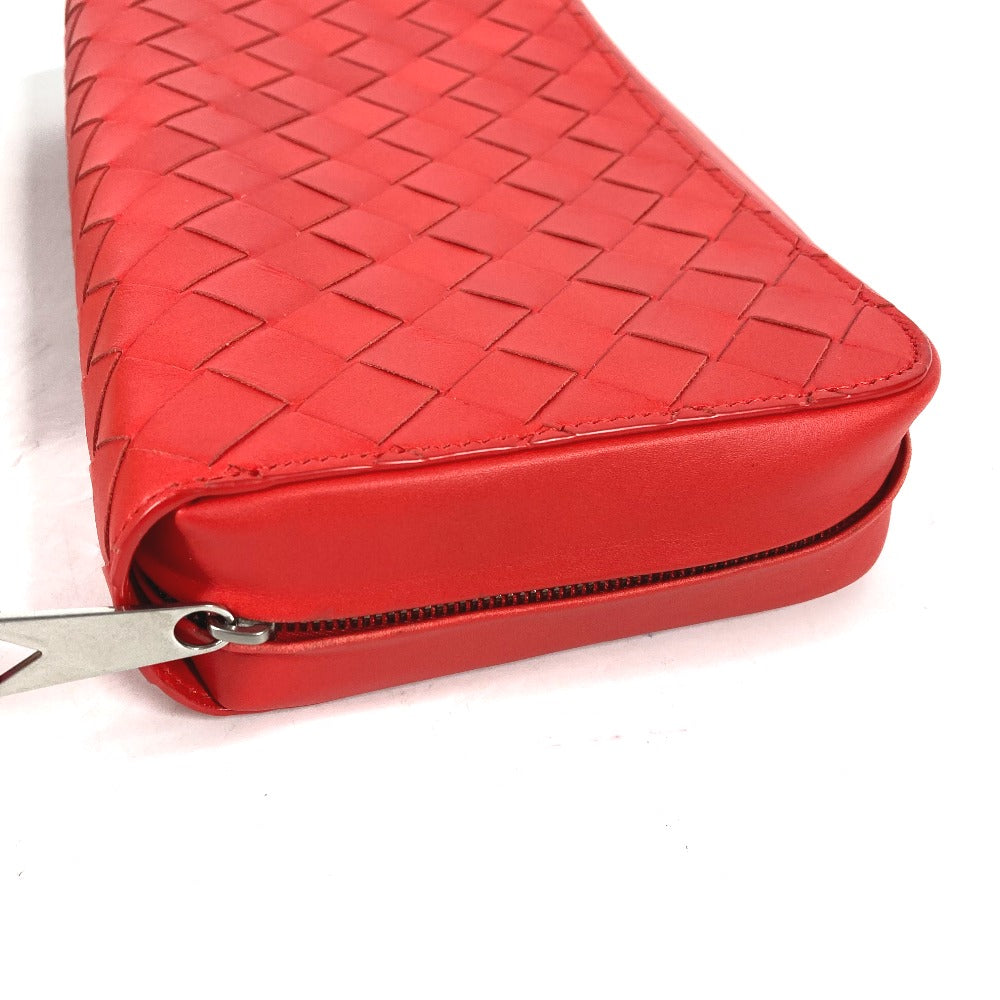 BOTTEGAVENETA Clutch bag 650524 leather Red Bag INTRECCIATO mens Used Authentic