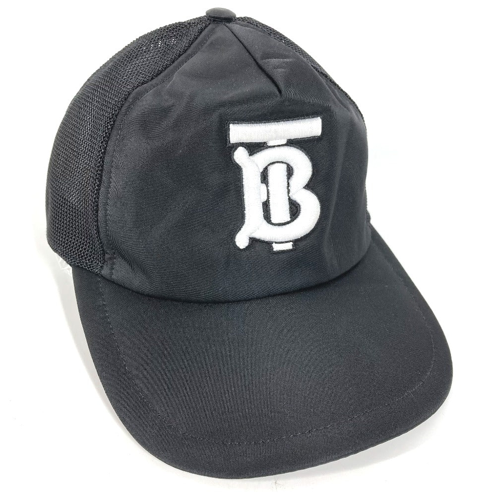 BURBERRY cap 8019211 Nylon black TB mens S Used Authentic