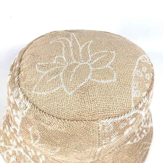 HERMES hat H231001N cotton beige pile Hat Gene bucket hat Women 58 Used Authentic