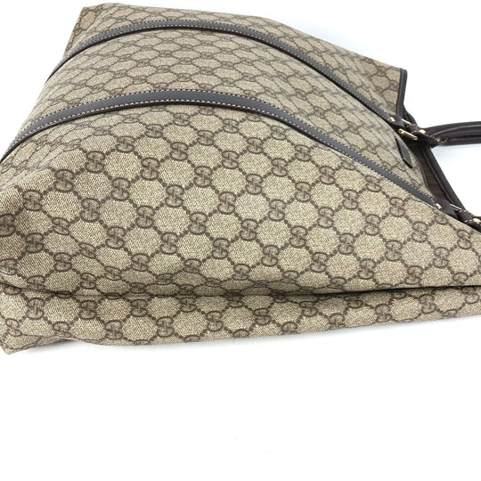 GUCCI Shoulder Bag 228668 PVC / Leather beige GG plus vertical mens Used Authentic