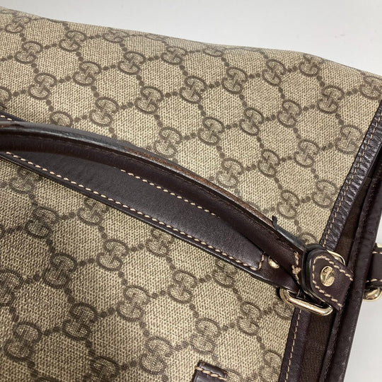 GUCCI Shoulder Bag 228668 PVC / Leather beige GG plus vertical mens Used Authentic