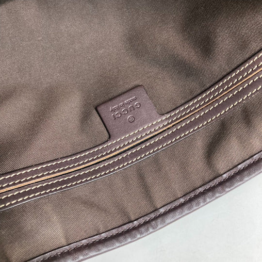 GUCCI Shoulder Bag 228668 PVC / Leather beige GG plus vertical mens Used Authentic