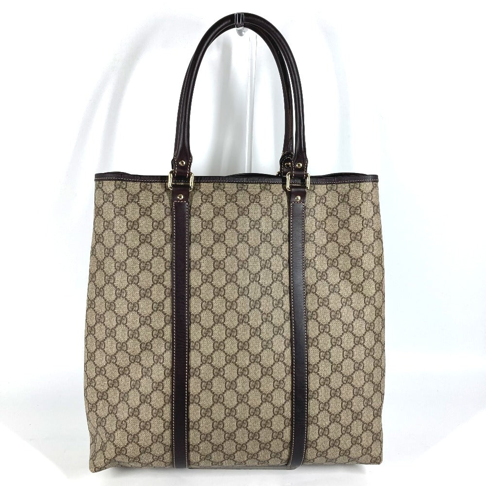 GUCCI Shoulder Bag 228668 PVC / Leather beige GG plus vertical mens Used Authentic