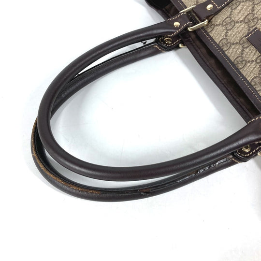 GUCCI Shoulder Bag 228668 PVC / Leather beige GG plus vertical mens Used Authentic