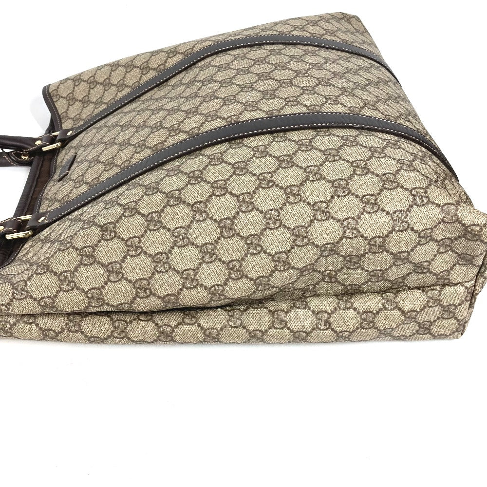 GUCCI Shoulder Bag 228668 PVC / Leather beige GG plus vertical mens Used Authentic