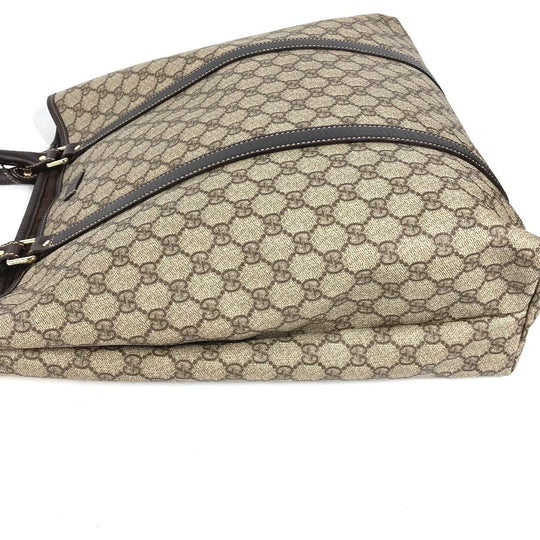 GUCCI Shoulder Bag 228668 PVC / Leather beige GG plus vertical mens Used Authentic