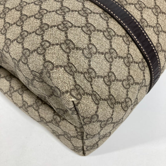 GUCCI Shoulder Bag 228668 PVC / Leather beige GG plus vertical mens Used Authentic