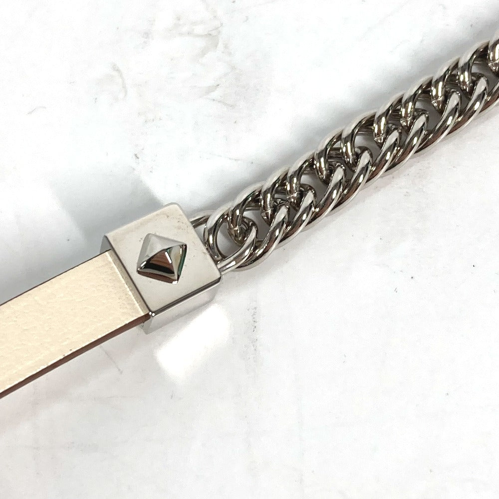HERMES bracelet Swift white Accessories Gourmet Esketre Triple Tour Women T2 Used Authentic