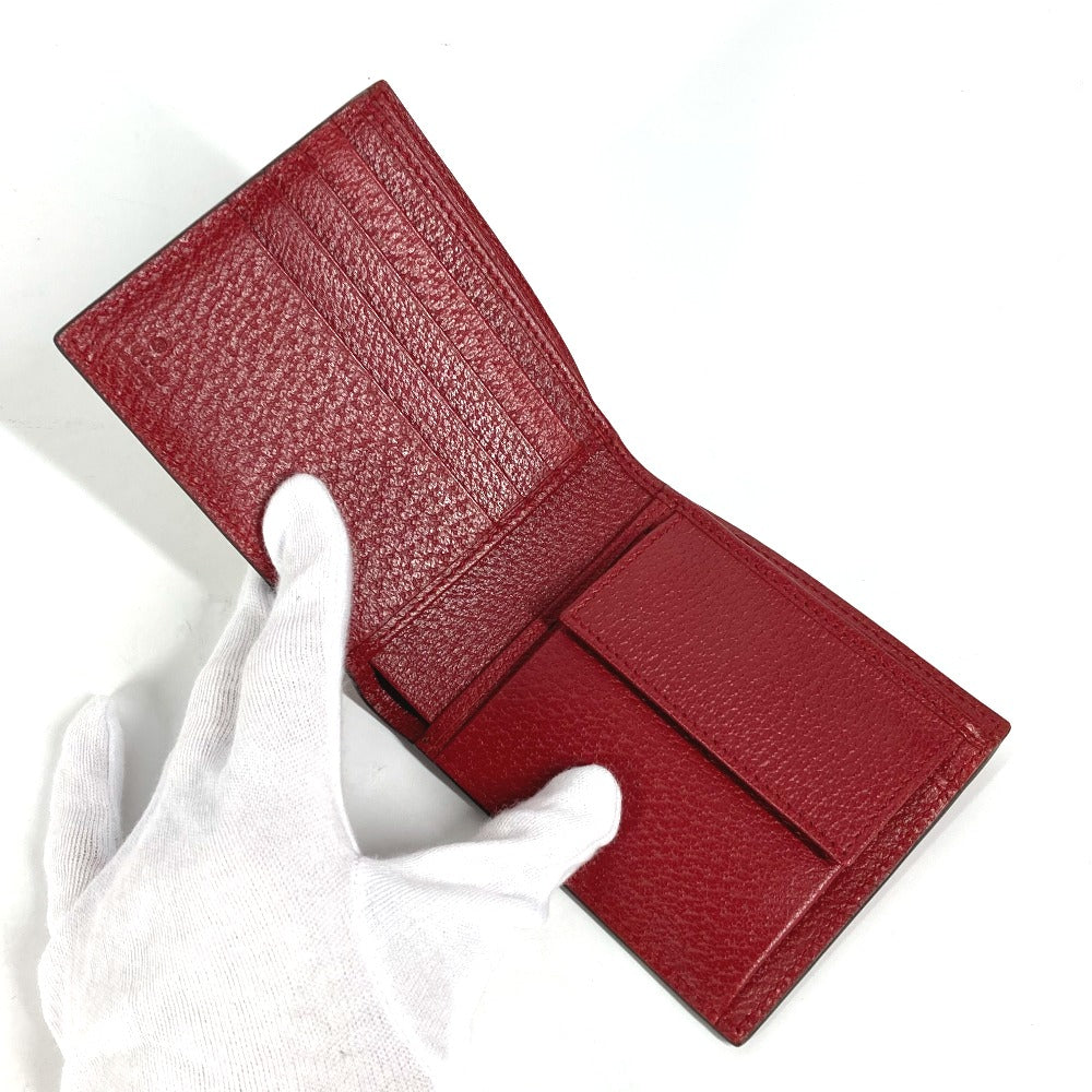 GUCCI Folded wallet 625601 Leather / canvas Red logo stripe