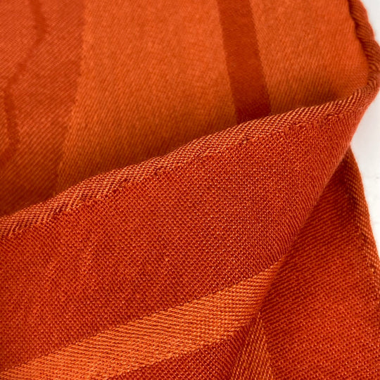 HERMES Stall wool Orange Horse pattern Cheval Large format Women Used Authentic