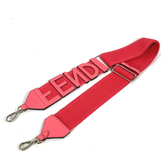 FENDI Shoulder strap Leather / canvas pink Strap you Women Used Authentic