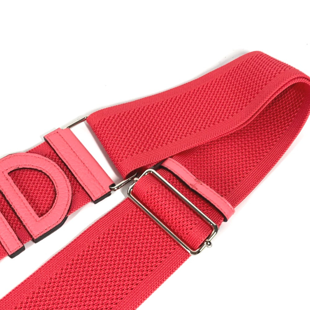 FENDI Shoulder strap Leather / canvas pink Strap you Women Used Authentic