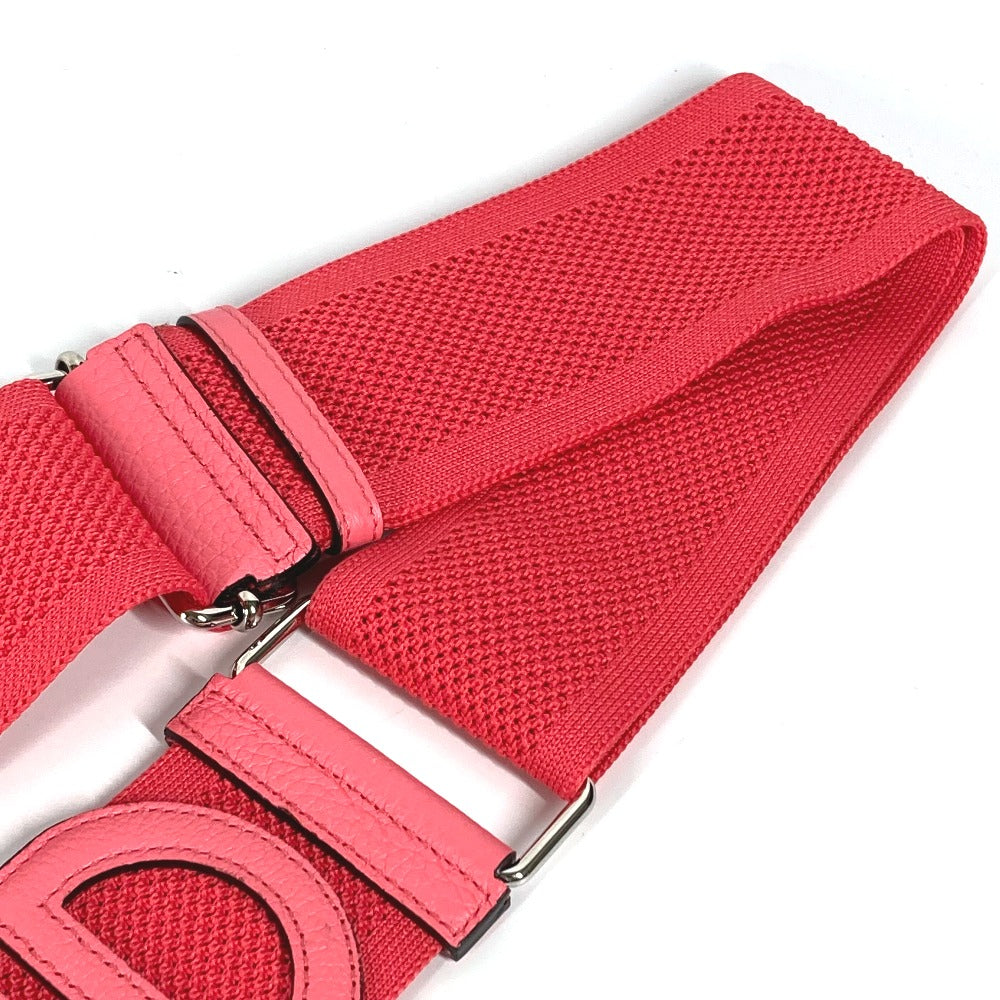 FENDI Shoulder strap Leather / canvas pink Strap you Women Used Authentic
