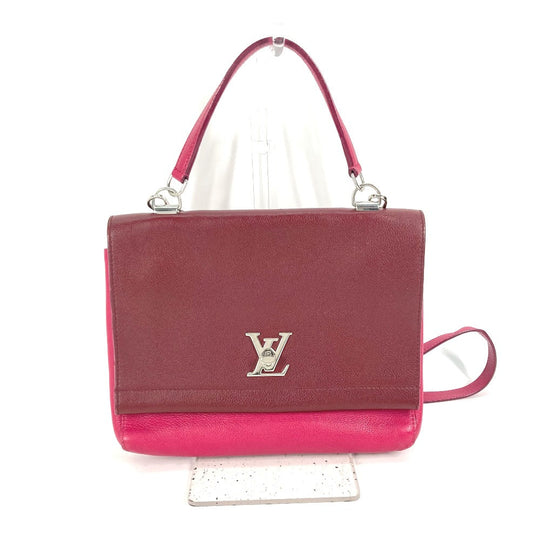 LOUIS VUITTON Handbag leather purple By color Rock Me 2 Women Used Authentic