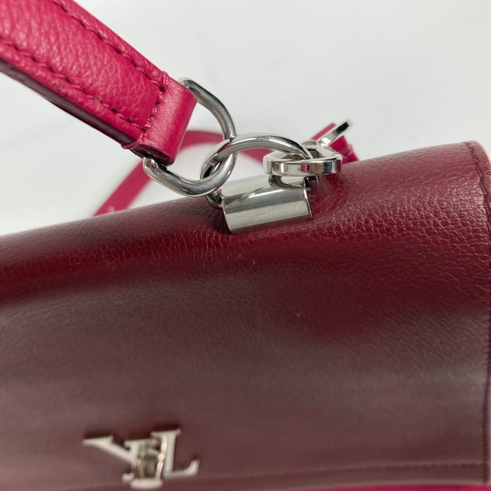 LOUIS VUITTON Handbag leather purple By color Rock Me 2 Women Used Authentic