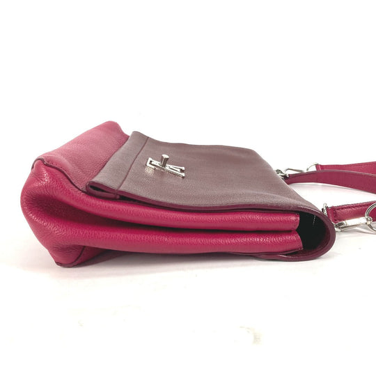 LOUIS VUITTON Handbag leather purple By color Rock Me 2 Women Used Authentic