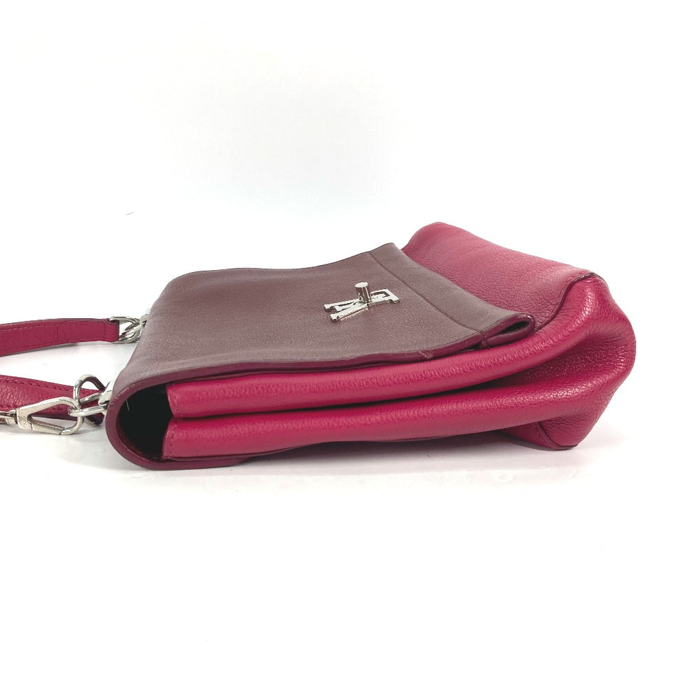 LOUIS VUITTON Handbag leather purple By color Rock Me 2 Women Used Authentic