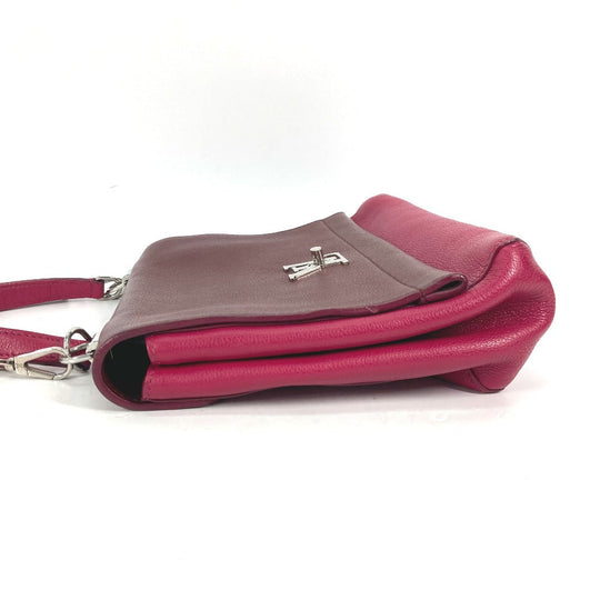LOUIS VUITTON Handbag leather purple By color Rock Me 2 Women Used Authentic