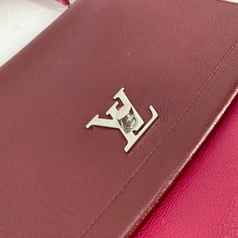 LOUIS VUITTON Handbag leather purple By color Rock Me 2 Women Used Authentic
