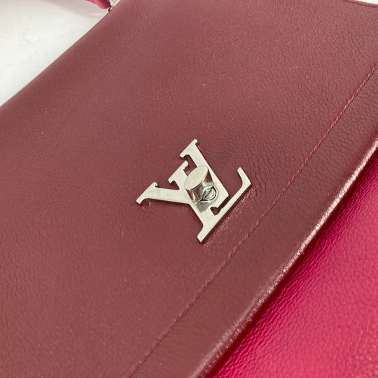 LOUIS VUITTON Handbag leather purple By color Rock Me 2 Women Used Authentic