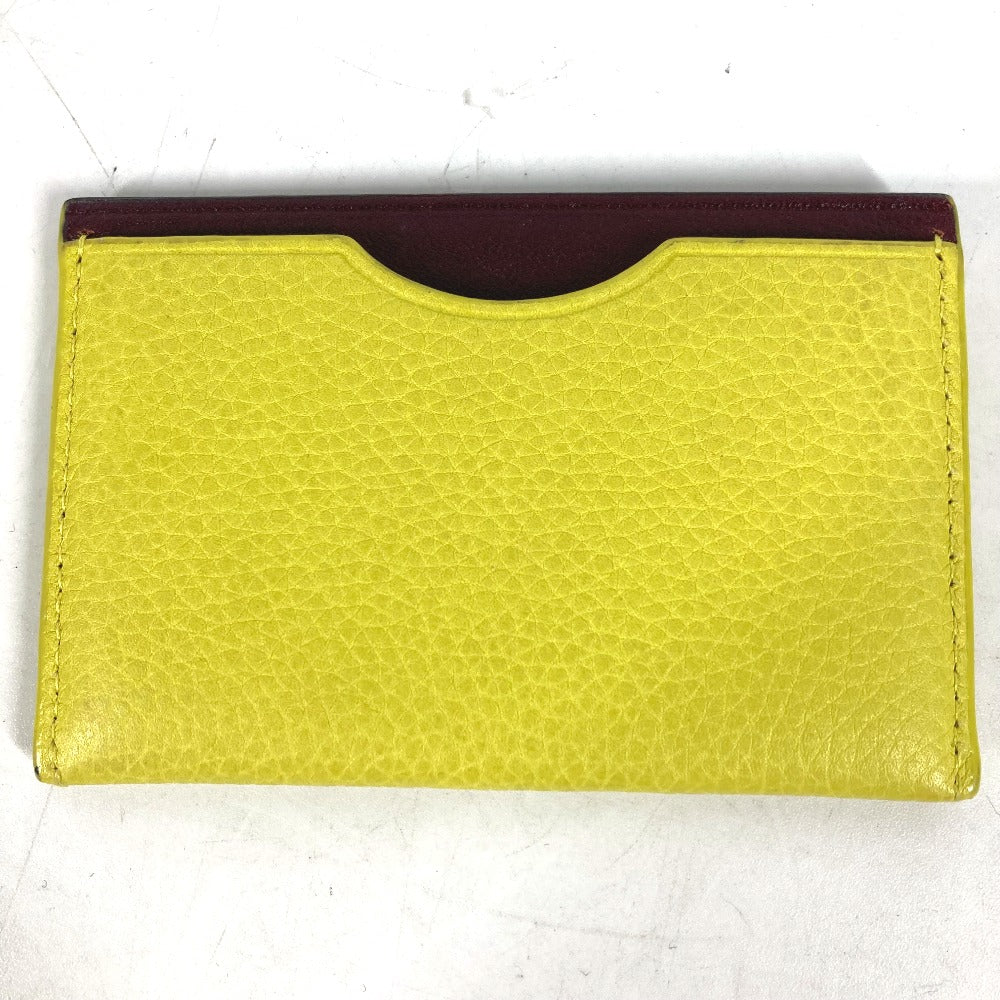 LOEWE Card Case leather yellow Anagram bicolor logo
