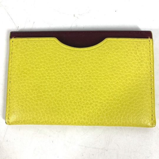 LOEWE Card Case leather yellow Anagram bicolor logo